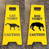 Funny Cat Pet Vomiting Warning Sign