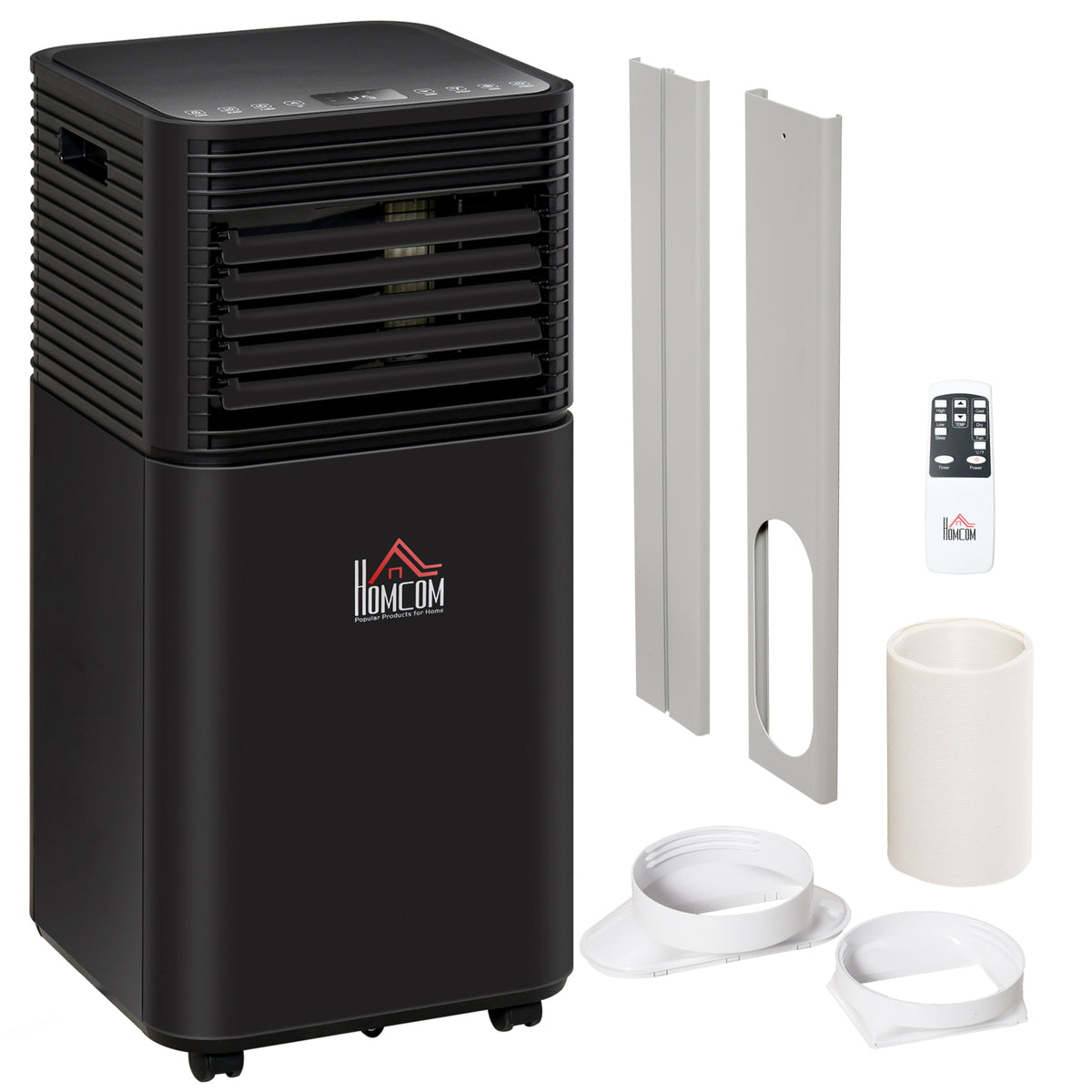 8000 BTU Portable Air Conditioner with Dehumidifier, Cooling Fan, Sleep, Remote, 24H Timer, Auto Off, Black