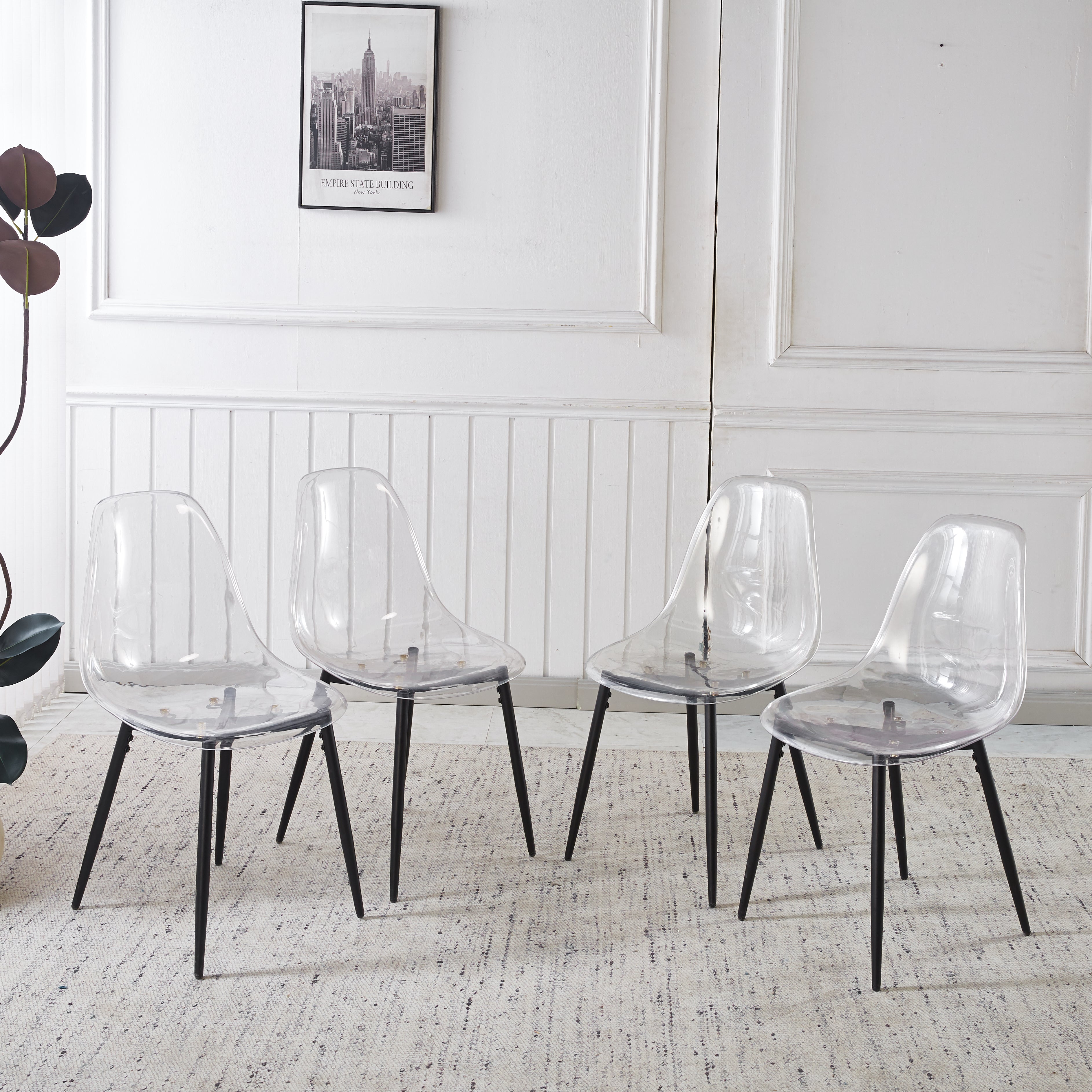 PET CHAIR 4PCS BLACK